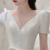 French Light Wedding White Vertiny Evening Dress Woman 2026 New Banquet Design Feel Engagement Dress HZ0517