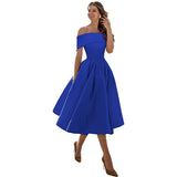 2026 Spring New Side Shoulder Dinner Official Dress Dresses HZ0517