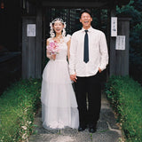 Sweet One-Shoulder Simple Travel Photo Wedding Dress Outdoor Lawn Wedding Dress Lady Wedding Dress HZ0517