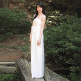 Small Small Wedding Dress Photography Sen Series Simple Breast-Wearing Dress Bridal Certificate Registration Daily Dress Woman HZ0517