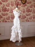 New Chinese Morning Dress Wedding Dress Wedding Dress French Fishtail Dress Light Wedding Dress HZ0517