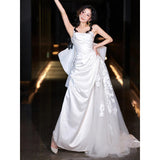 Scenic Light Wedding Dress 2026 New French Brae Fashion Bride Lace Go Out Yarn Tail Welcome Dress HZ0517