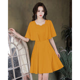 Daily Small Dress Girl Summer Banquet Temperament Light Luxury Small French Fasci Ediaverted Champagne Dress HZ0517