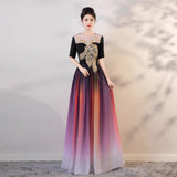 Grand Choir Performance Suit New High-End Temperament Famous Light Luxury Host Dress Long Dress Banquet Evening Dress HZ0517