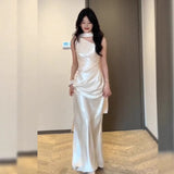 Morning Robe Female Bride High-End Light Luxury Niche High-End High-End Engagement Dress Temperament Lingo Dress Dress Everyday HZ0517