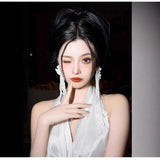 French Bride Engagement Light Wedding Dress White Before And After Long Tailed Wedding Dress Morning Dress HZ0517