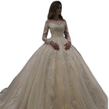 One-Word Shoulder Main Wedding Dress Bride Wedding 2026 New Champagne Style French Court Style Thin Wedding Dress HZ0517