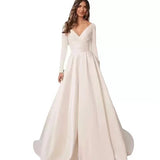 Wedding Dress 2026 Spring New Long-Sleeved Fashion Overseas Warehouse Trend Wedding Dress HZ0517