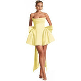 Solid Color Thromboise Light Wedding Small Small Small Party Birthday Repair Sexy Small Dress HZ0517