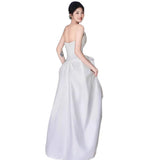 French Bra-Tmeared And Light Wedding Dress Bride Simple Niche Yarn Simple Senny White Engagement Dress Dress HZ0517