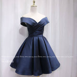 2026 New Fashion Elegant Esotea Life-Shoulder Party Party Party Party Graduation Adult Ceremony Blue Evening Dress Woman HZ0517