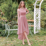 2026 Prom Dress Wedding Formal Sleeveless Lace Cocktail Party Flowing Long Money Back To School Festival Girl Dress HZ0517