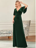 Velvet Banquet Evening Dress Fashion 2026 New Dress Atmospheric Elegant Fashion Evening Dress HZ0517