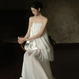 French Bra Light Wedding Dress Bridal Fashion Retro Niche Denwear Morning Dress Dress HZ0517