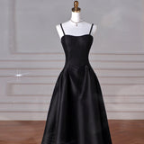 Black Suspension Banquet Evening Dress 2026 New French Light Luxury Ding Noodle Dress Everyday Dress HZ0517