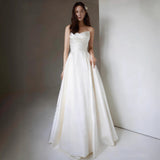 Korean-Style State Simple Light Wedding Dress Small Brides Go Out To Greet The Family To Wipe The Evening Dress Dress HZ0517