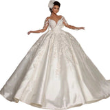 New Long-Sleeved Heavy Industry Luxury Bridal Wedding Dress Long Tail Main Wedding Dress High-End Slim Slimming Dress Dress HZ0517