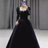Black Evening Dress 2026 New Fashion Art Candidate Day Hosts Long French Banquet Dresses Can Usually Wear HZ0517