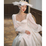 Sing Noodle French Light Wedding 2026 New Bride Wedding Super Fairy Travel Simple Long Sleeve Tail Wedding Yarn HZ0517