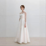 French Light Wedding Dress 2026 New Main Wedding Dress With Thin And Small Simple Linen Go Out Dress HZ0517