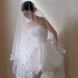 French Brao-Smeared Wedding Dress Bride Small Simple Temperament With A White Short Engagement Birthday Dress Dress HZ0517