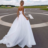 French Long-Sleeved Main Wedding Dress 2026 New Bride With A Chest To Go Out Of The Yarn Simple Temperament HZ0517