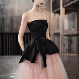 Black Pink Breasted Evening Dress Women 2026 New Toasting Banquet Small Graduation Ceremony Host Annual Meeting HZ0517