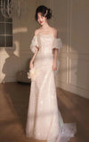 Evening Dress Women 2026 New High-End Heavy Industry Light Luxury Shoulder Small Sentient Day Dinner Host HZ0517