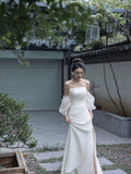 New Chinese Morning Robe 2026 Spring New Engagement Party Feeling Simple Fairy Temperament Travel Yarn HZ0517