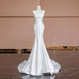 White Densate Brae Wedding Dress Bride 2026 New French Fishtail Evening Dress Twily Twidden Twily Tailed Main Wedding Dress HZ0517