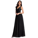 V-Neck Evening Dress Autumn New Elegant Romantic Sexy Back Evening Dress Banquet Performance Women's Skirt HZ0517