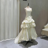 Brased Fishtail Wedding Dress 2026 Spring New Sensin Retro Cake Skirt Bride Welcome Out Of The Yarn HZ0517