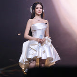 Brased Densate French Light Wedding Dress 2026 New Birthday Dress White Card Registration Small Dress HZ0517