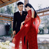 New Chinese Morning Gown Adult Wedding Dress Wedding Dress 2025 New Bride Wedding Toast HZ0517