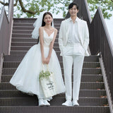 Suspension Light Wedding Dress 2026 New Bridal Travel Photography Sen Series Super Fairy Light Certificate Registration Simple Small Small Dress HZ0517