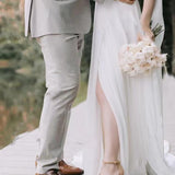 Light Wedding Dress 2026 New Bride Wedding Simple Mori Family Travel Fashion Evening Dress HZ0517
