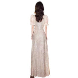 French Evening Dress 2026 New Fashion Temperament Elegant Host Banquet Dresse Dress Dress HZ0517