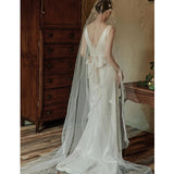 French Retro Light Wedding Dress 2026 Spring New White Thin Simple Travel Welcome Korean Feeling Fishtail Dress HZ0517