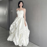 Smear The Thigh Dress Faswear Simple Niche French High-End Feeling Of Door Yarn Wedding Dress Dress HZ0517