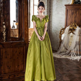 Green Evening Dress Hostess Atmospheric High Sense Light Luxury Banquet Temperament Vocal Performance Costume Dress HZ0517