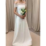 Light Wedding Dress White Shoulder 2026 New Bride Wedding Morning Robe Trip To Register For The Evening Dress Dress Dress HZ0517