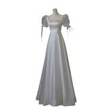 French Evening Dress 2026 New Temperament Banquet White Sedley Light Wedding Wedding Certificate Can Wear Dress Women HZ0517