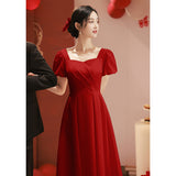 White Evening Dress Can Usually Wear A Summer Certificate Registration Small White Dress Toasting Women's French Engagement Dress HZ0517