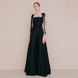 Light Wedding Dress Rysante Dress 2026 New Sling Square Tie Simple Host Banquet Temperament Evening Dress HZ0517