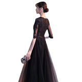 Temperament Evening Dress Women 2026 New Summer Banquet Elegant Long Black Annual Meeting Dress Dress HZ0517