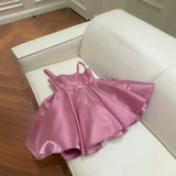 New French Light Luxury High-End Feeling Short Retro-Sense Semperament Banquet Evening Dress Small At-Risk Princess Dress HZ0517
