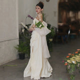 French Brao Light Wedding Dress 2026 Spring New Mori Linden Welcome Fishtail Thin Dress HZ0517