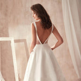 Sing Noodle Wedding Dress 2026 Spring New Bride Wedding Thin Simple Court Retro Tail Light Wedding Dress HZ0517