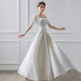 French Light Wedding Dress 2026 New Dens Down To Welcome Yarn Small Man Can Wear A Pass Travel Dress HZ0517