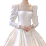 The Main Wedding Dress 2026 New Bridal Long-Sleeved Arm Super Fairy Temperament Hepburn Wind Out Of The Big Yarn Big Tail HZ0517